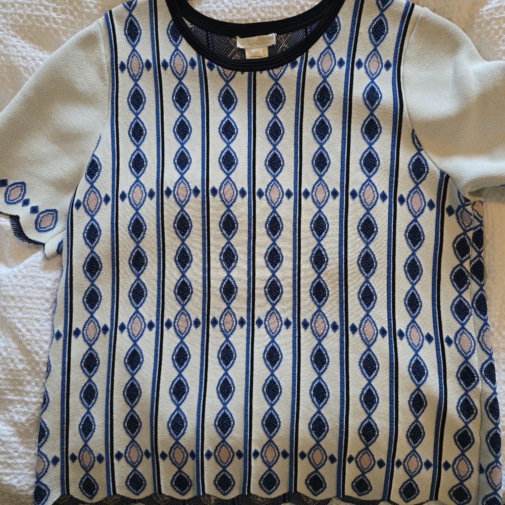 Shoshanna Black and Blue Knit Sweater